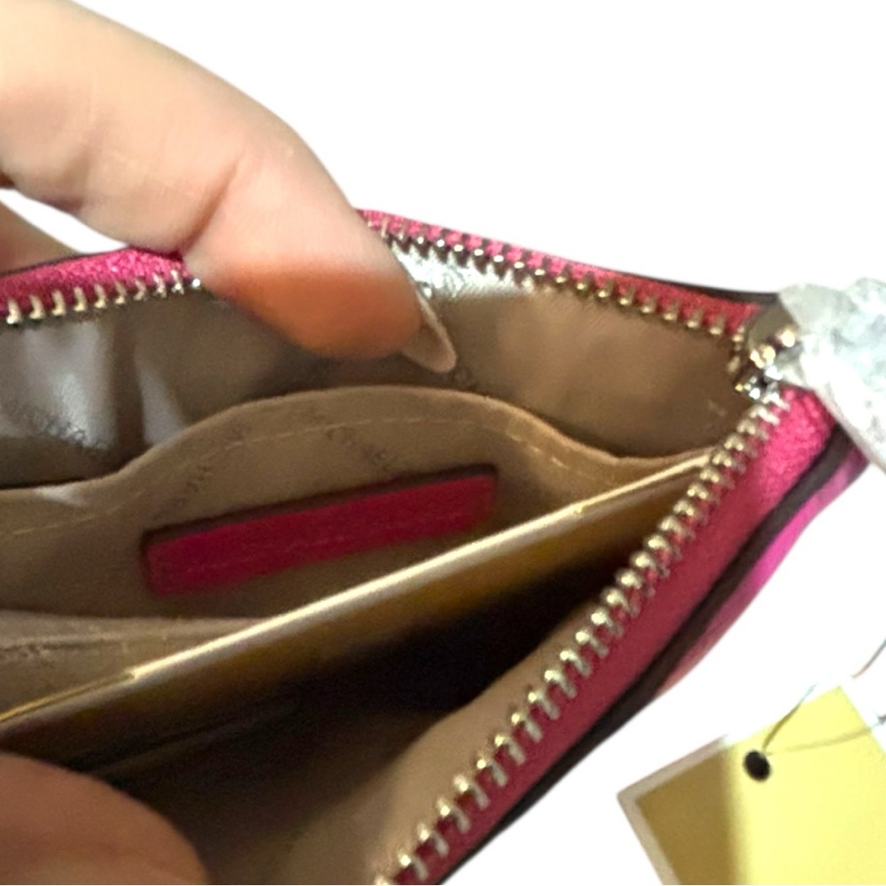 ‼️Low Start‼️$228 Retail NWT Michael Kors Jet Set Quilted Card Wallet Pink - Picture 6 of 7